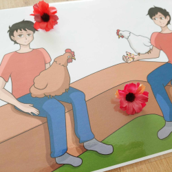 Comment interagir avec une poule?
