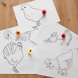 Kit de motricité fine - écriture poule